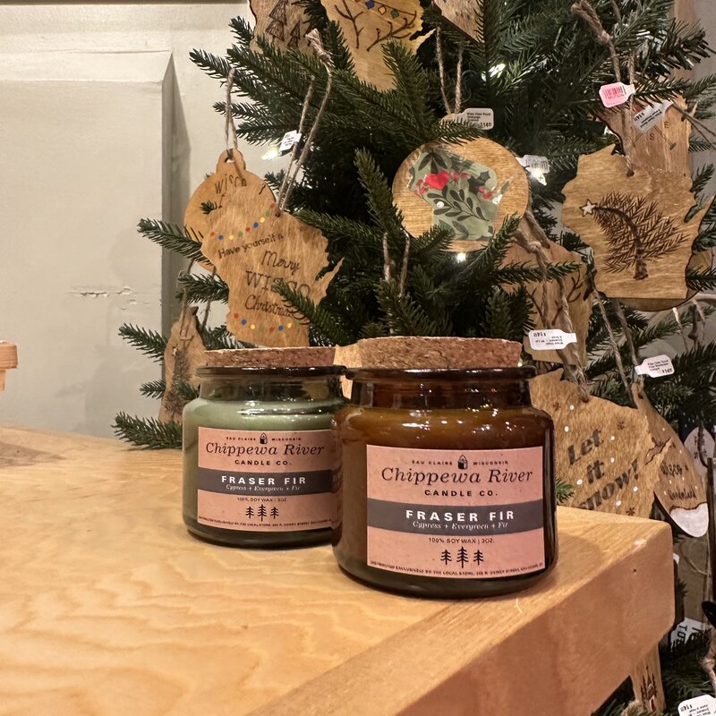 Chippewa River Candle Co. 3 oz. Glass w/Cork Top Candle