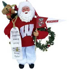 12" Wisconsin Badgers Santa