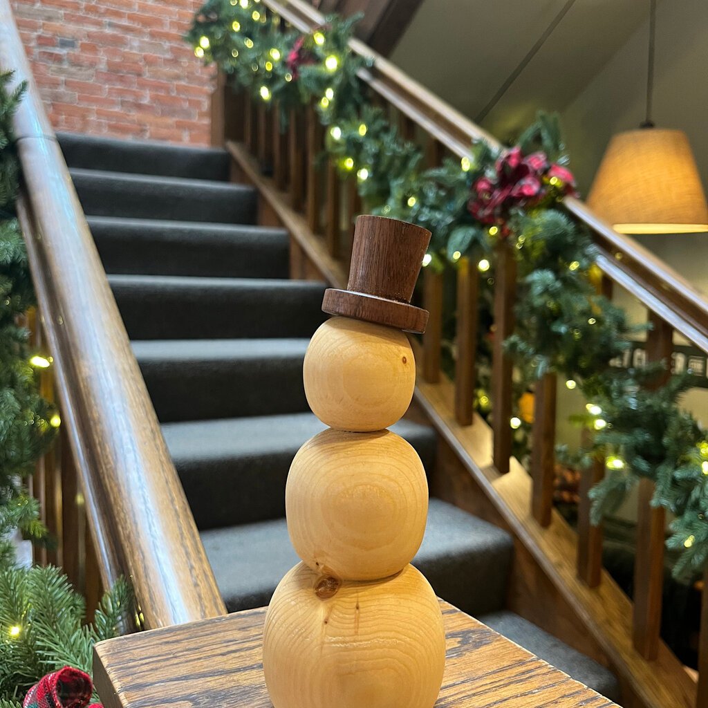 7"-8" Wood Turned Snowman