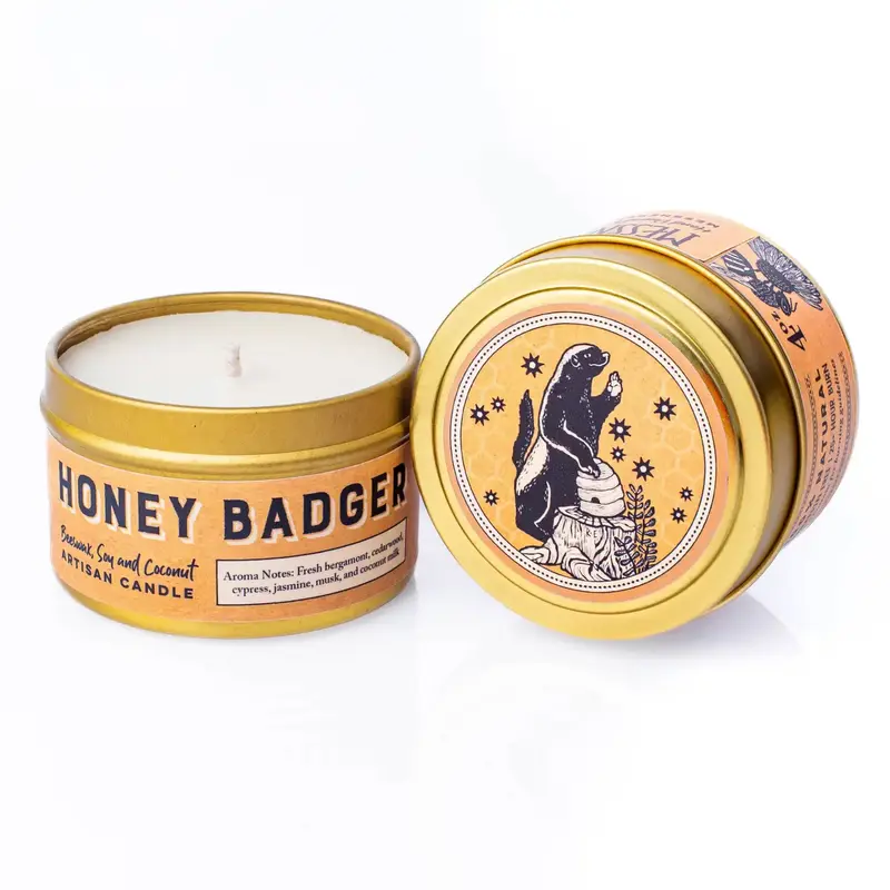 Messner Bee Farm 4oz. Honey Badger Candle