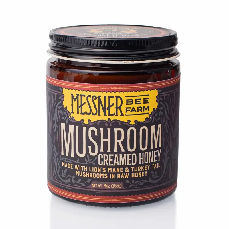 Messner Bee Farm Mushroom Creamed Honey / Lion's Mane & Turkey Tail