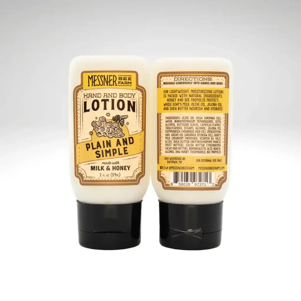 2oz. Plain and Simple - Milk and Honey Lotion