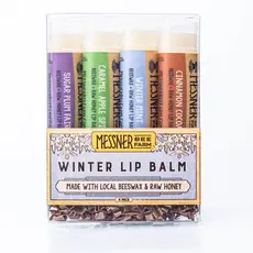 Messner Bee Farm Winter Pack of 4 Lip Balms - Raw Honey & Beeswax Lip Balms