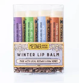Messner Bee Farm Winter Pack of 4 Lip Balms - Raw Honey & Beeswax Lip Balms
