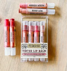 Messner Bee Farm Lip Tint Pack of 4 Lip Balms - Raw Honey & Beeswax Lip Balm