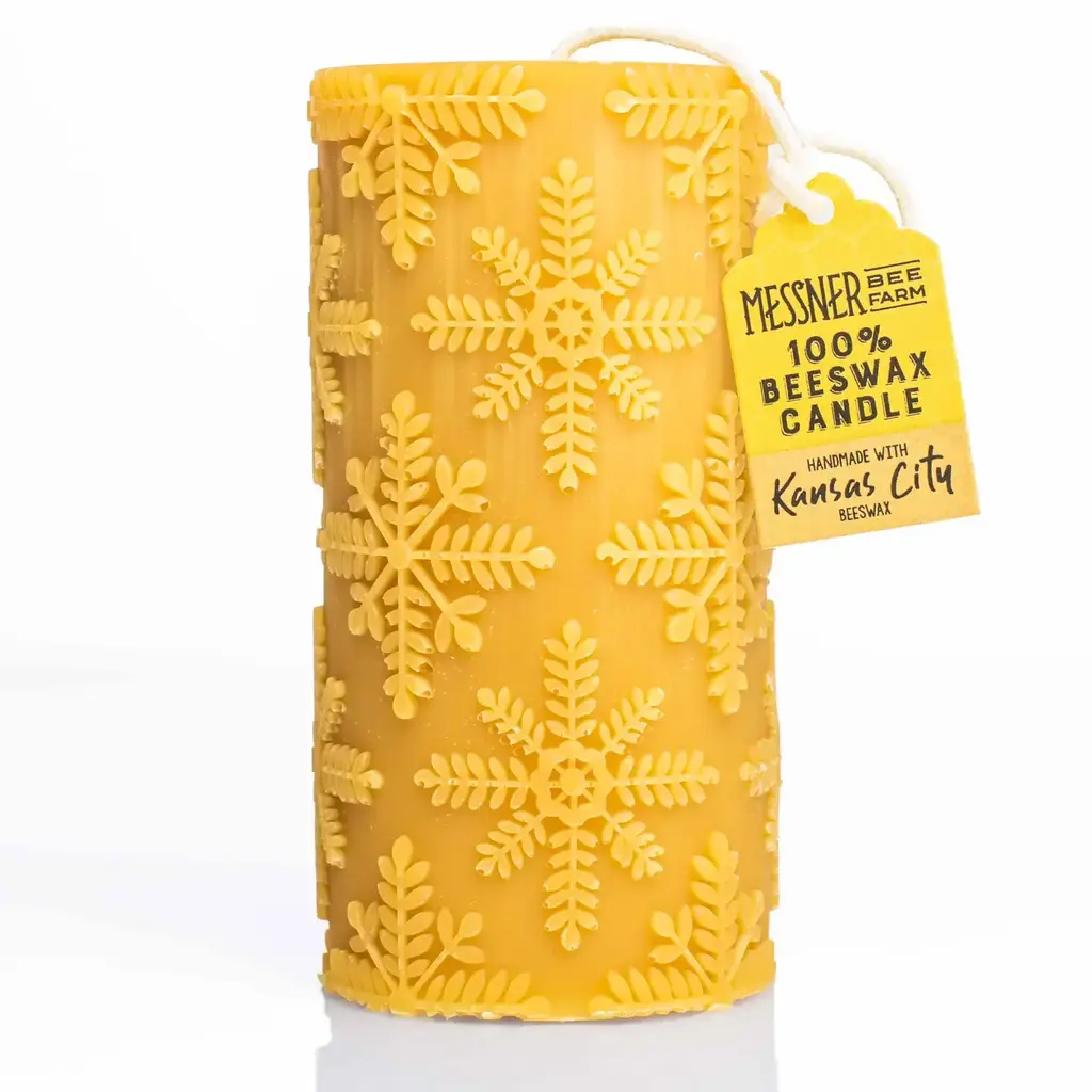 Snowflake Pillar - 100% Beeswax