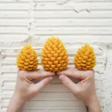 Large Pinecone - Handmade Beeswax Candle