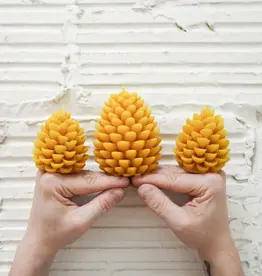 Large Pinecone - Handmade Beeswax Candle