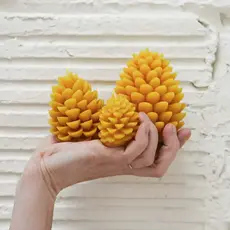 Medium Pinecone - Handmade Beeswax Candle