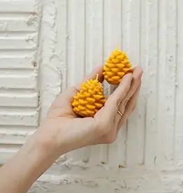 Small Pinecone - Handmade Beeswax Candle