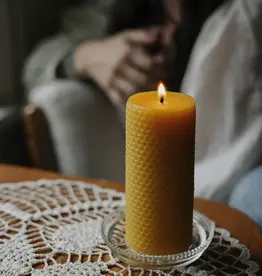Winnie - Beeswax Pillar Candle