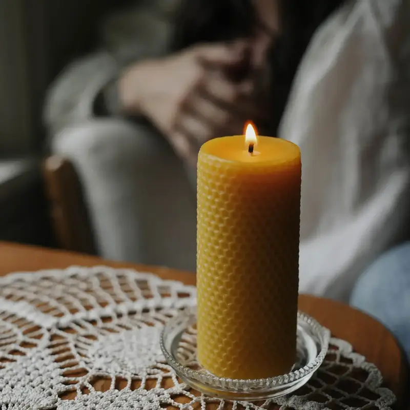 Winnie - Beeswax Pillar Candle