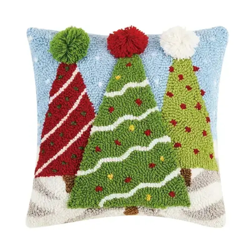Volume One Hook Pillow - 3D Christmas Trees