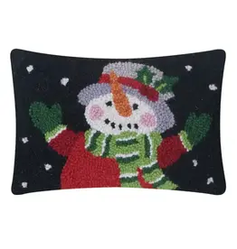 Peking Handicraft Hook Pillow - Holiday Snowman