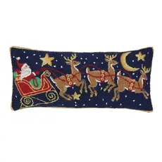 Volume One Hook Pillow -  Santa with Reindeer