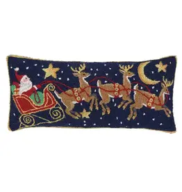Volume One Hook Pillow -  Santa with Reindeer