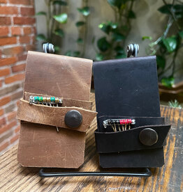 Gramps Creative 2 Player Leather Travel Cribbage Board