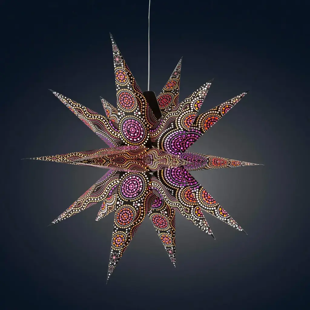 Artschatz LLC Kaleidoscope Moravian Star 24" Red