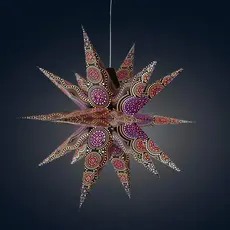 Artschatz LLC Kaleidoscope Moravian Star 24" Red