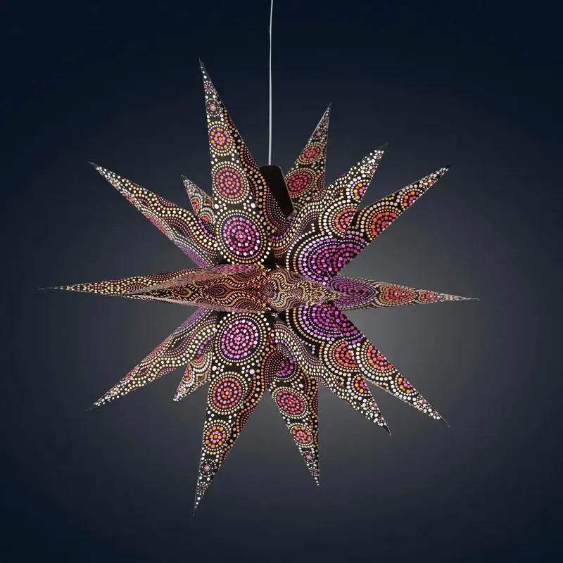 Artschatz LLC Kaleidoscope Moravian Star 24" Red