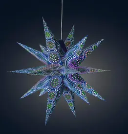 Artschatz LLC Kaleidoscope Moravian Star 24" Blue