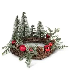 Abbott Fir & Ball Candle Ring