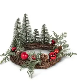 Abbott Fir & Ball Candle Ring