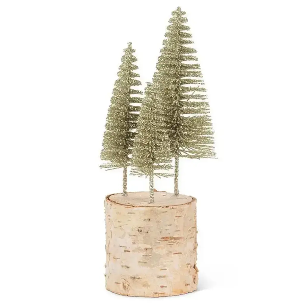 Abbott Platinum Glitter Brush Trees