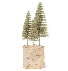 Abbott Platinum Glitter Brush Trees