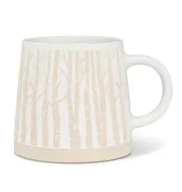 Abbott Wide Base Mug with Birch Trees
