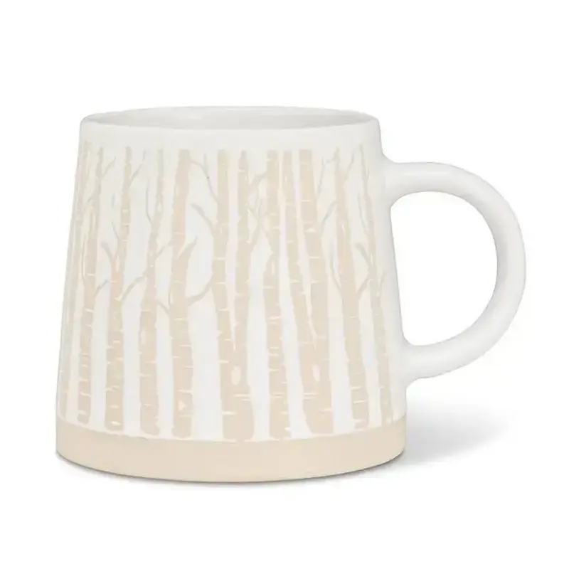 Abbott Wide Base Mug with Birch Trees