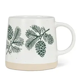 Abbott Wide Base Mug with Pinecones
