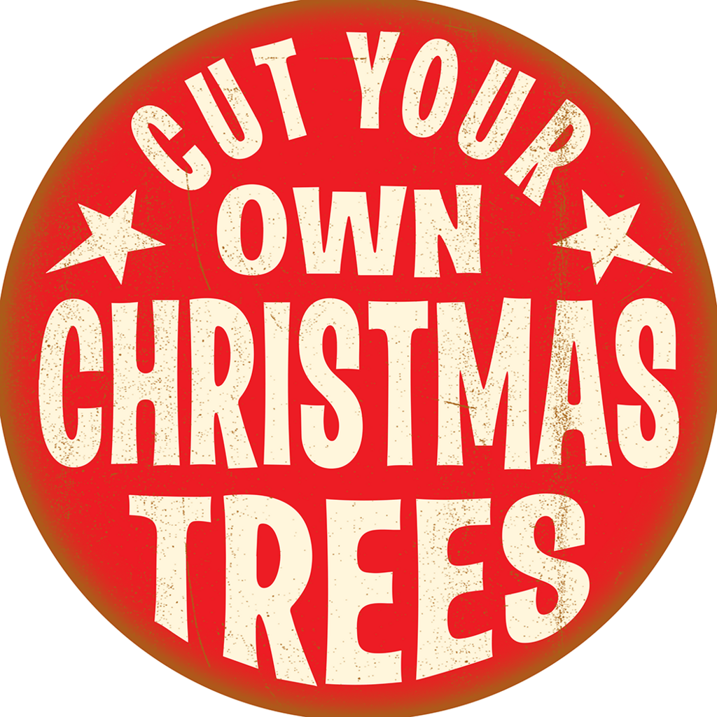Volume One Cut Your Own X-Mas Tree Metal Sign (18x18)