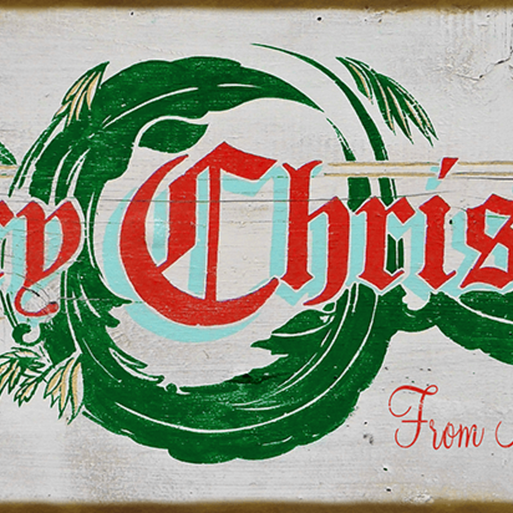 Volume One Merry Christmas Mummert Wood Sign — Merry Christmas From Northwoods Wisconsin (14x36)