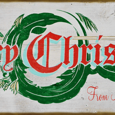 Volume One Merry Christmas Mummert Wood Sign — Merry Christmas From Northwoods Wisconsin (14x36)