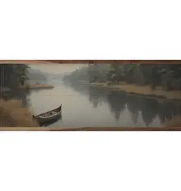Kendrick Home Canoe On the Lake Edge  24x8