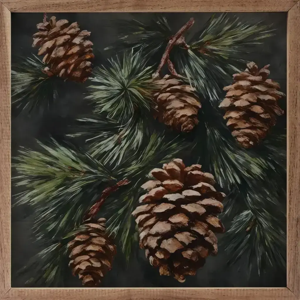 Kendrick Home Pinecone Branch  8 x 8 x 1.5