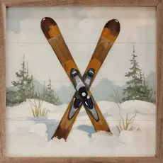 Kendrick Home Skis in the Snowy Pines  4x4