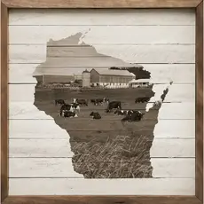 Kendrick Home Weathered Wisconsin Cattle  4 x 4 x 1