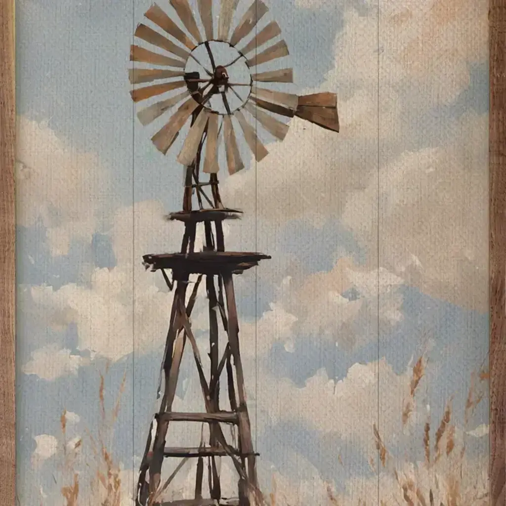 Kendrick Home Windmill in Sunny Field  5x8