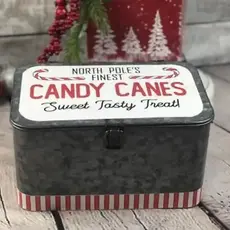 Candy Canes Metal Box (Small)