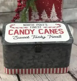 Candy Canes Metal Box (Small)
