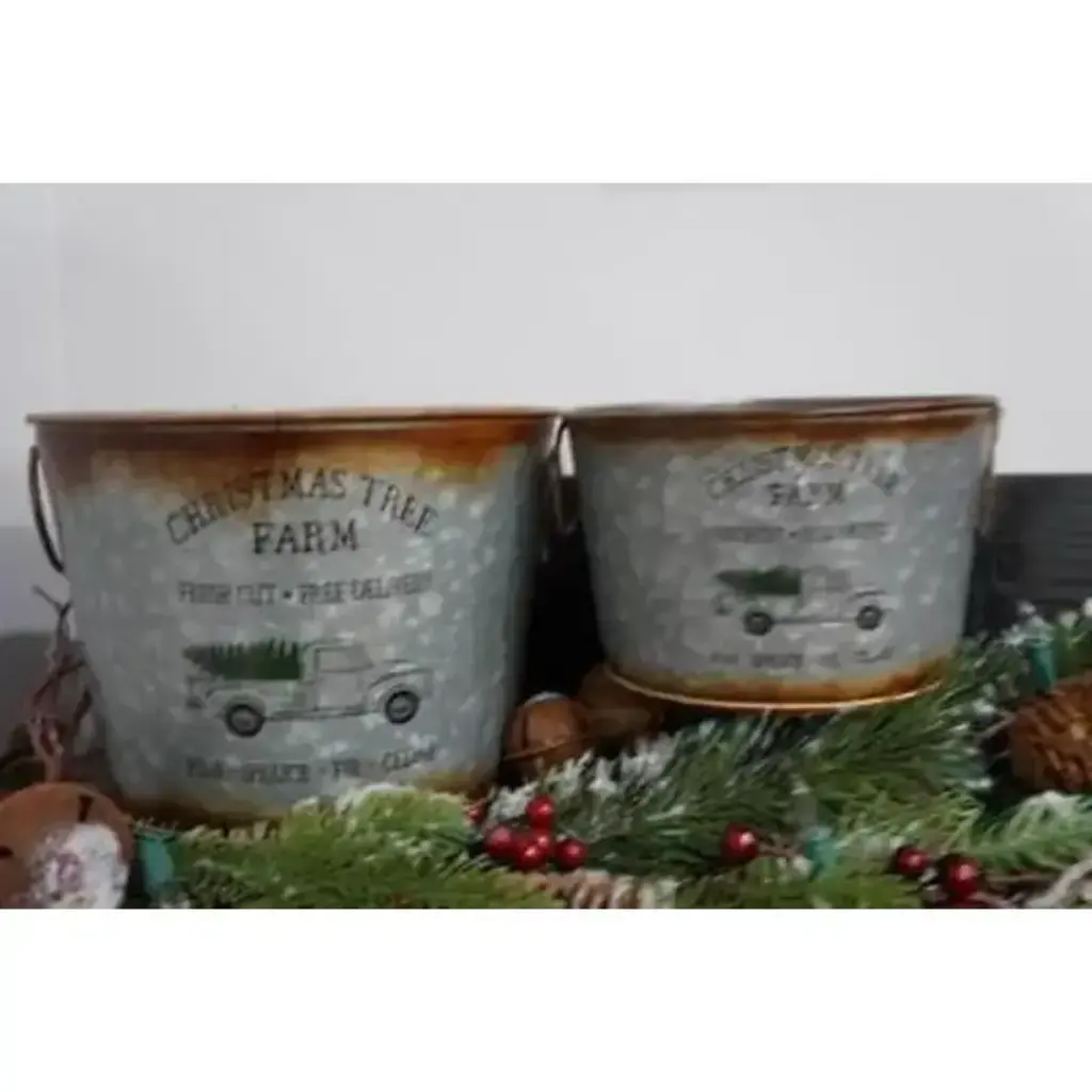 Christmas Tree Truck Buckets (Set of 2)