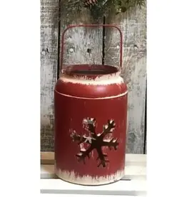 DNS Designs Red Snowflake Lantern Small