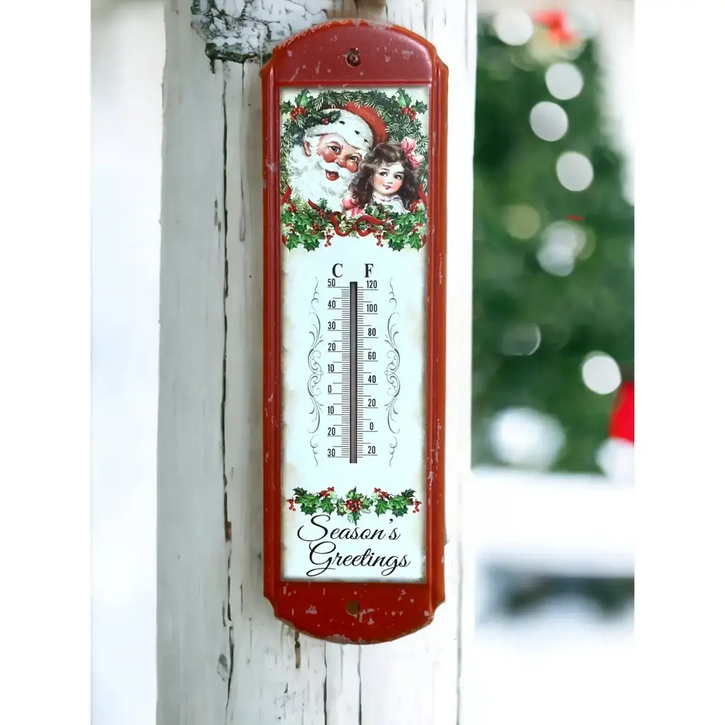 DNS Designs Santa and Child Vintage Thermometer