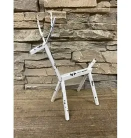 DNS Designs White Distressed Metal Deer Small