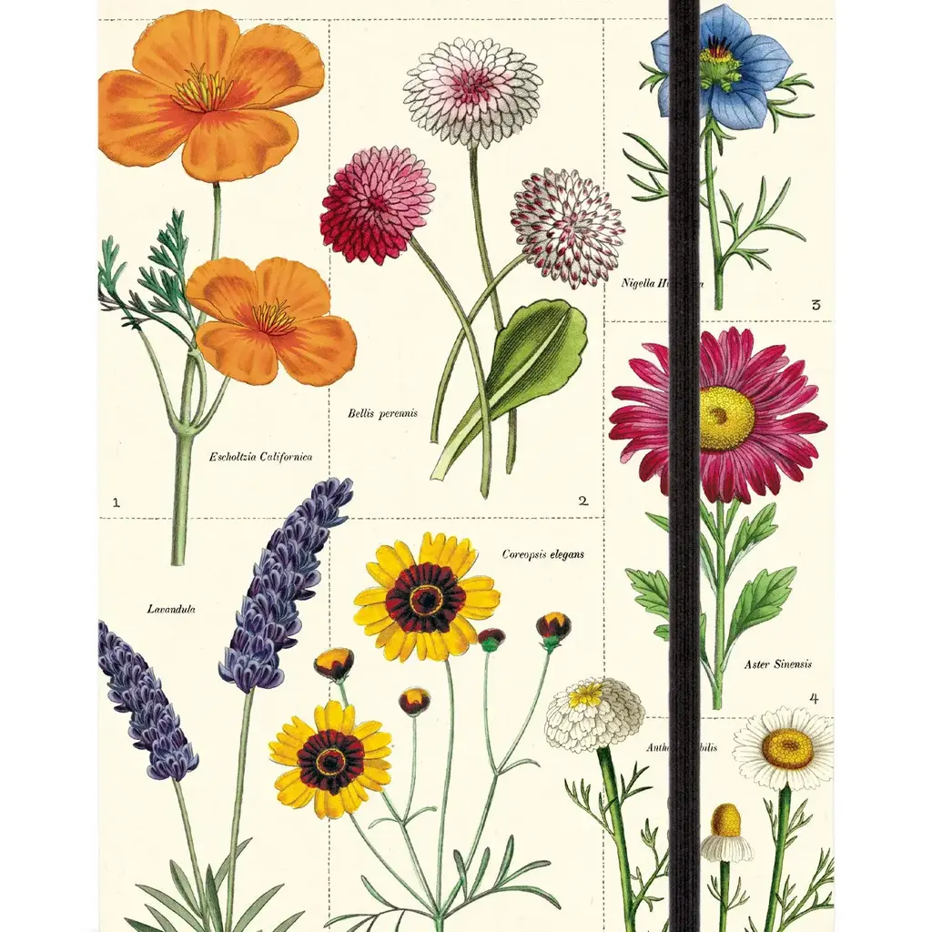 Cavallini Wildflowers Large Notebook