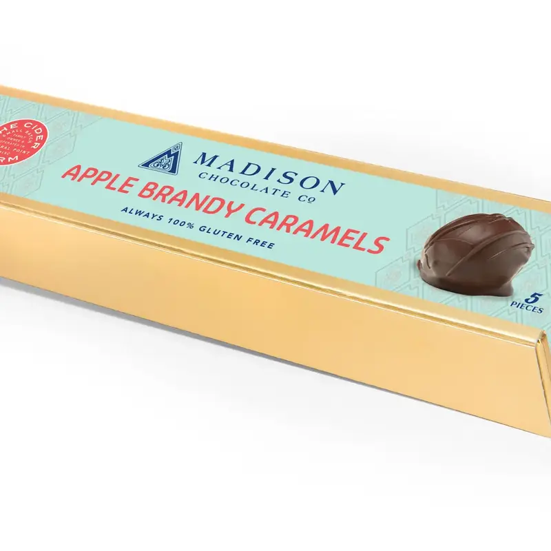 5 Piece Apple Brandy Liquid Caramel Box