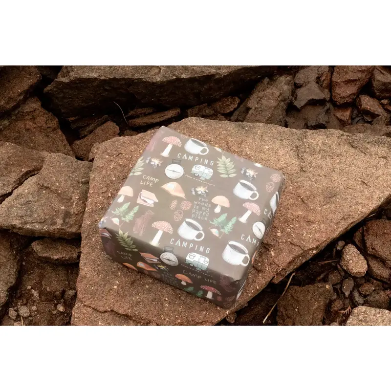 Little Rock Designs Gift Wrap - Camping