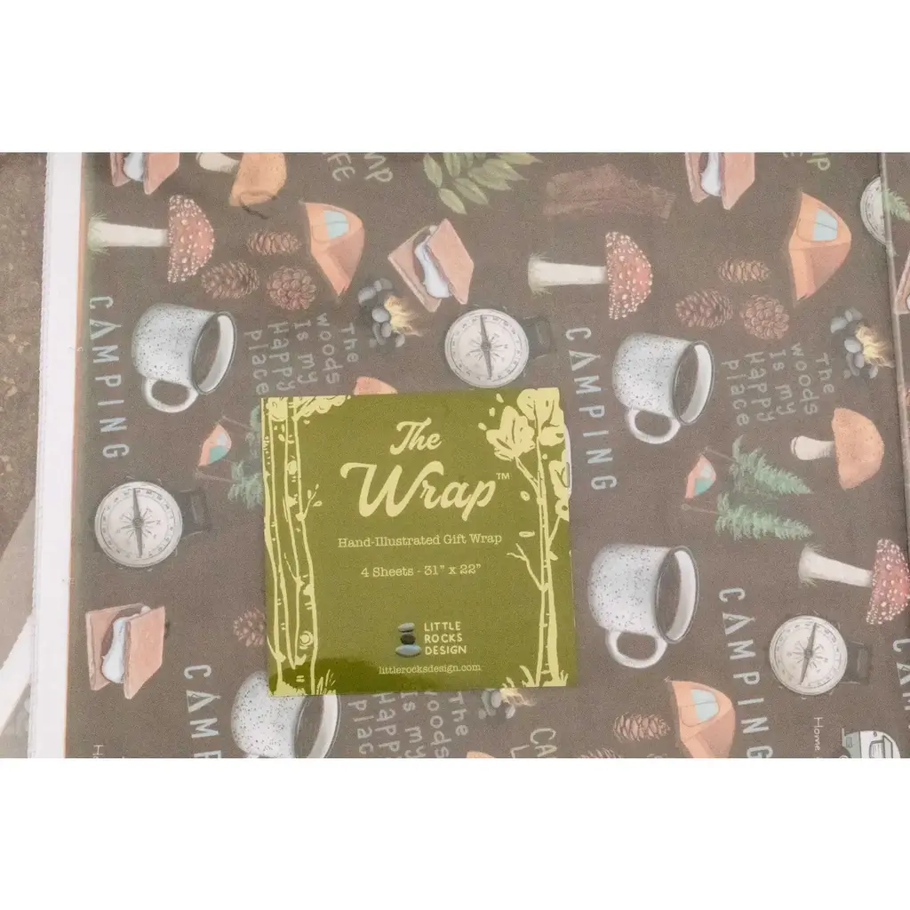 Little Rock Designs Gift Wrap - Camping